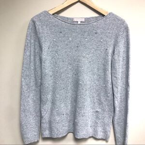 👠Benedetta B knitwear grey wool/cashmere blend sweater w/ dots. Sz Med
